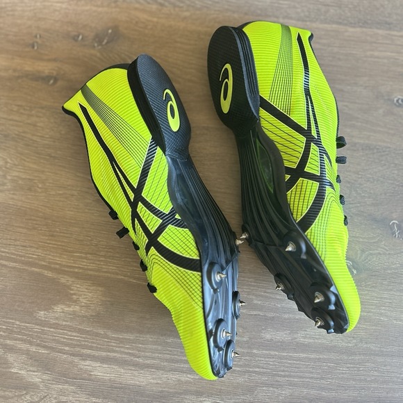 ASICS Sprint Track Spikes Mens 10.5 G502Y Yellow Racing Shoes Sprinting main image 4